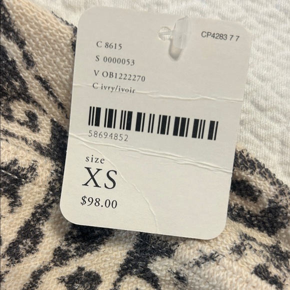 FP Movement by Free People Black and Cream Patterned Sweatshirt - Picture 7 of 9